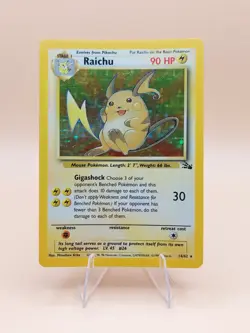 Raichu Holo Rare Fossil 14/62 Pokemon Card - WOTC 1999 (2 of 2) - Image 1