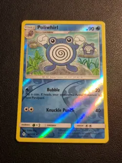 REVERSE HOLO Pokemon TCG Sun & Moon Unbroken Bonds Card Poliwhirl 38/214 - Image 1