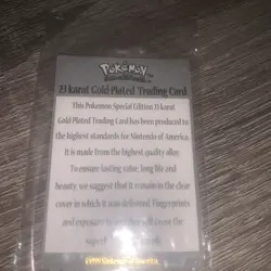 Togepi Pokemon Special Edition 23 Karat Gold-Plated Trading Card with COA 1999 - Image 2