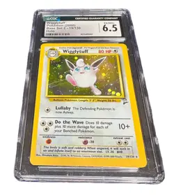 CGC 6.5 Wigglytuff Holo 19/130 Base Set 2 2000 Pokemon Card - Image 1