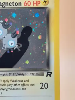 Dark Magneton Holo Rare Team Rocket 11/82 Pokemon Card - WOTC 1999 SWIRL - Image 2