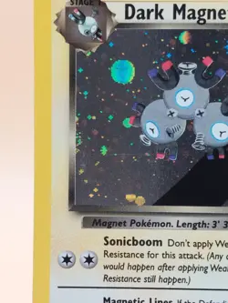 Dark Magneton Holo Rare Team Rocket 11/82 Pokemon Card - WOTC 1999 SWIRL - Image 3