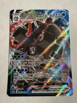 Pokemon TCG Sword & Shield Blastoise VMAX SWSH103 Promo Full Art Holo Card - Image 1