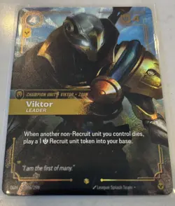 League of Legends TCG Riftbound English Viktor Leader OGN 246a/298 Alt Art Card - Image 1