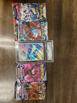 Pokemon Lot #3 Sealed Packs And A Graded Card - Image 1