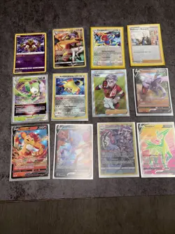 Mixed Lot Of 12 Pokemon Cards Charizard Radiant Alakazam - Image 1
