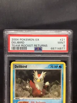 Pokemon Cards: EX Team Rocket Returns Rare: Delibird 21/109: PSA 9 - Image 3