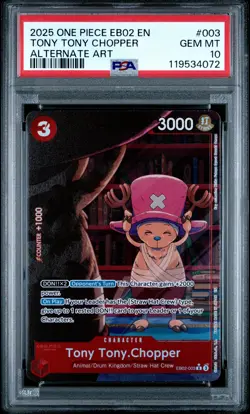 PSA 10 Tony Tony Chopper EB02-003 2025 ONE PIECE Card - Image 1