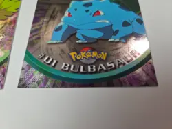 Pokemon TV Topps Bulbasaur #01 Regular Foil & Ivysaur #02 Rainbow Foil Cards - Image 4