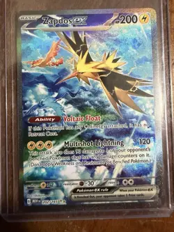 Pokemon TCG Zapdos EX Scarlet & Violet 151 Card 145/165 Holo Double Rare - Image 1