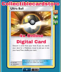4x Ultra Ball 135/149 Pokemon TCG Online Digital Card Sent FAST- PTCGO - Image 1
