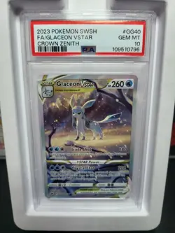 Pokemon Card Glaceon VSTAR GG40/GG70 Crown Zenith Galarian Gallery - PSA 10 - Image 1