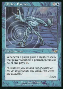 Magic: The Gathering TCG Aether Barrier 27/143 Nemesis - Image 1