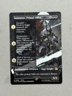 Summon: Primal Odin (Borderless) 0365 (R) MTG Final Fantasy (FIN) English - NM - Image 1
