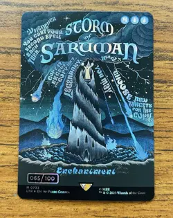 Storm of Saruman - Serialized Borderless Poster- MTG LOTR LTR - 065/100 - Image 1