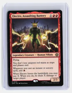 Electro, Assaulting Battery MTG Marvel's Spider-Man #76 Rare - Image 1