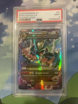 2015 POKEMON XY ROARING SKIES #61 M RAYQUAZA EX PSA 9 Mint 61/108 - Image 1