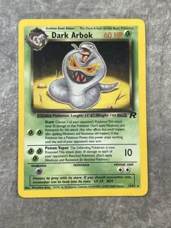Dark Arbok 19/82 Pokemon TCG Team Rocket Vintage WOTC Card (Damage) - Image 1