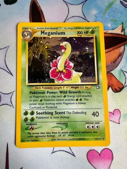 Pokemon TCG Meganium Neo Genesis 11/111 Holo Rare LP - Image 1