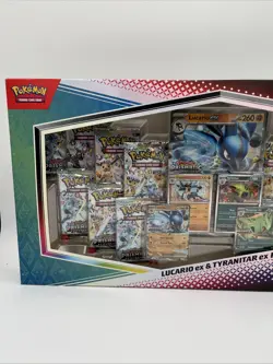 Pokemon SV Prismatic Evolutions Lucario EX & Tyranitar EX Premium Collections - Image 3