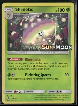 Pokemon TCG Shiinotic SM10 Black Star Promo Sun & Moon Base Set Pre Release - Image 1