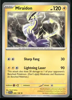 Pokemon TCG Miraidon 080/198 Non-Holo Exclusive Scarlet & Violet Base Set - Image 1