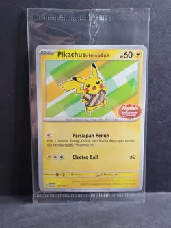 Pokemon TCG Pikachu Berkemeja Batik 101/SV-P Promo Sealed Indonesia Journey - Image 1