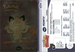 Pokemon Stadium Danone Meowth #52 4/8 Foil Gold - Image 1