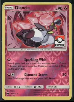 Pokemon TCG Diancie 94/147 Burning Shadows League Promo - Image 1