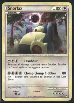 Snorlax 33/95 Rare - Pokemon TCG Call of Legends 2011 - Image 1