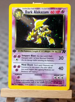 Dark Alakazam Holo Rare 1st Edition - 2000 Team Rocket Pokemon Card 1/82 #1 1st - Image 1