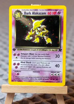 Dark Alakazam Holo Rare 1st Edition - 2000 Team Rocket Pokemon Card 1/82 #1 1st - Image 3