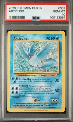 Pokemon TCG Articuno Classic Collection Blastoise 009/034 GEM MINT PSA 10 - Image 1