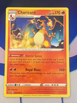 Pokemon Charizard 025/185 Vivid Voltage Regular Rare Non Holo NM - Image 1