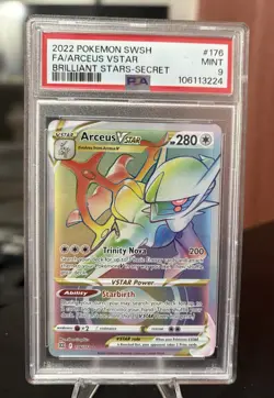 Pokemon Arceus VSTAR (Secret) 176/172 Swsh09: Brilliant Stars - PSA 9 - Image 1