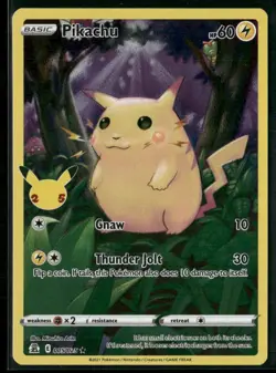 Pikachu 005/025 Illustration - Pokemon TCG 25th Anniversary Celebrations 2021 - Image 1