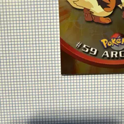 Silver Foil-Pokeball Pattern | Blue Logo | Pokemon 1999 Topps TV | Arcanine #59 - Image 2