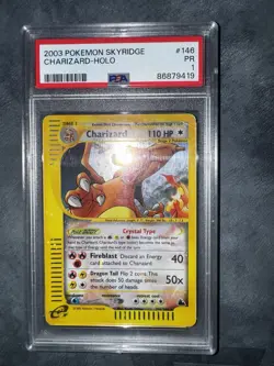 Pokemon Charizard Crystal 146/144 Skyridge Holo ENG PSA 1 - No Rayquaza Goldstar - Image 1