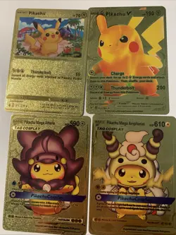 $12 For 12 Gold Foil Pokemon Cards: Mega M CHARIZARD EX & 11 (see Photos) - Image 5