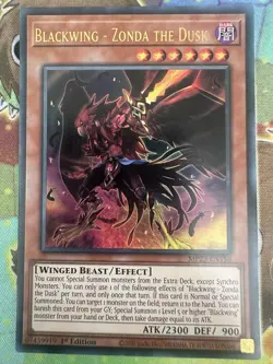 Blackwing - Zonda The Dusk - Ultra Rare 1st Edition MP23-EN156 - NM -YuGiOh - Image 1