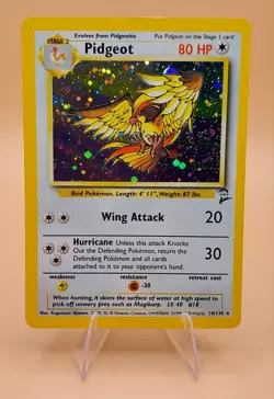 Pidgeot Base Set 2 Holo Rare No. 14/130 Pokemon Card - 2000 - Image 1