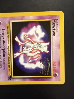 Mewtwo 1999 Pokemon The First Movie Black Star WB Promo Stamp Card #3 - Image 3
