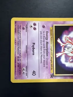 Mewtwo 1999 Pokemon The First Movie Black Star WB Promo Stamp Card #3 - Image 4