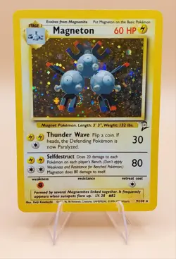Magneton Base Set 2 Holo Rare No. 9/130 Pokemon Card - 2000 - Image 1