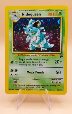 Nidoqueen Base Set 2 Holo Rare No. 12/130 Pokemon Card - 2000 SWIRL - Image 1