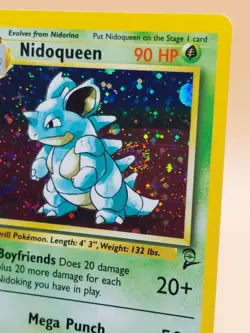 Nidoqueen Base Set 2 Holo Rare No. 12/130 Pokemon Card - 2000 SWIRL - Image 2