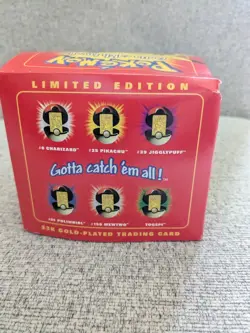 PIKACHU Pokemon 23K Gold Plated Trading Card 1999 Burger King Limited Edition - Image 3
