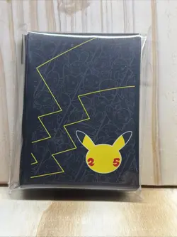 Pokemon TCG Pikachu Celebrations 25th Anniversary Card Sleeves 65 ct SEALED - Image 1