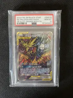Moltres Zapdos Articuno GX SM210 PSA 10 GEM MINT Pokemon Cards Hidden Fates - Image 1