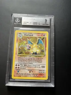 Charizard 4/102 BGS 9 MINT Base Set Holo Rare Vintage WOTC Pokemon Cards - Image 3